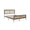 Martha Stewart Jax Queen Size Solid Wood Platform Bed w/Rattan Headboard and Footboard, Brown Gray MG-090022-Q-WOAK-MS - alternate 8